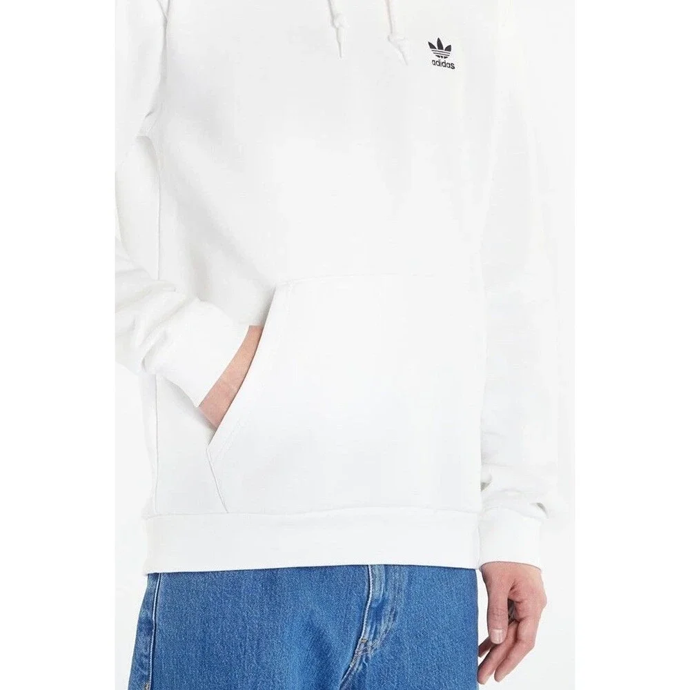 Adidas Men's Size XXL White Essential Hoody Sweatshirt Trefoil NEW